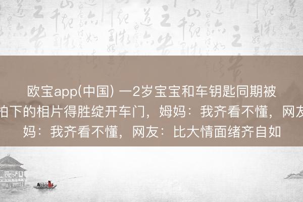 欧宝app(中国) 一2岁宝宝和车钥匙同期被锁车内，凭一张爸爸拍下的相片得胜绽开车门，姆妈：我齐看不懂，网友：比大情面绪齐自如